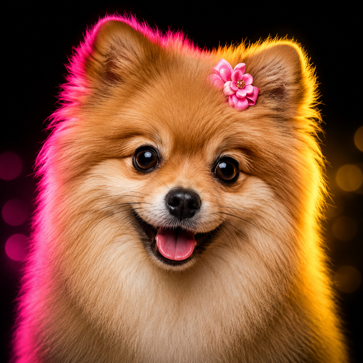 Cachorrinho Spitz após banho e tosa na Meu Pet em Foz do Iguaçu